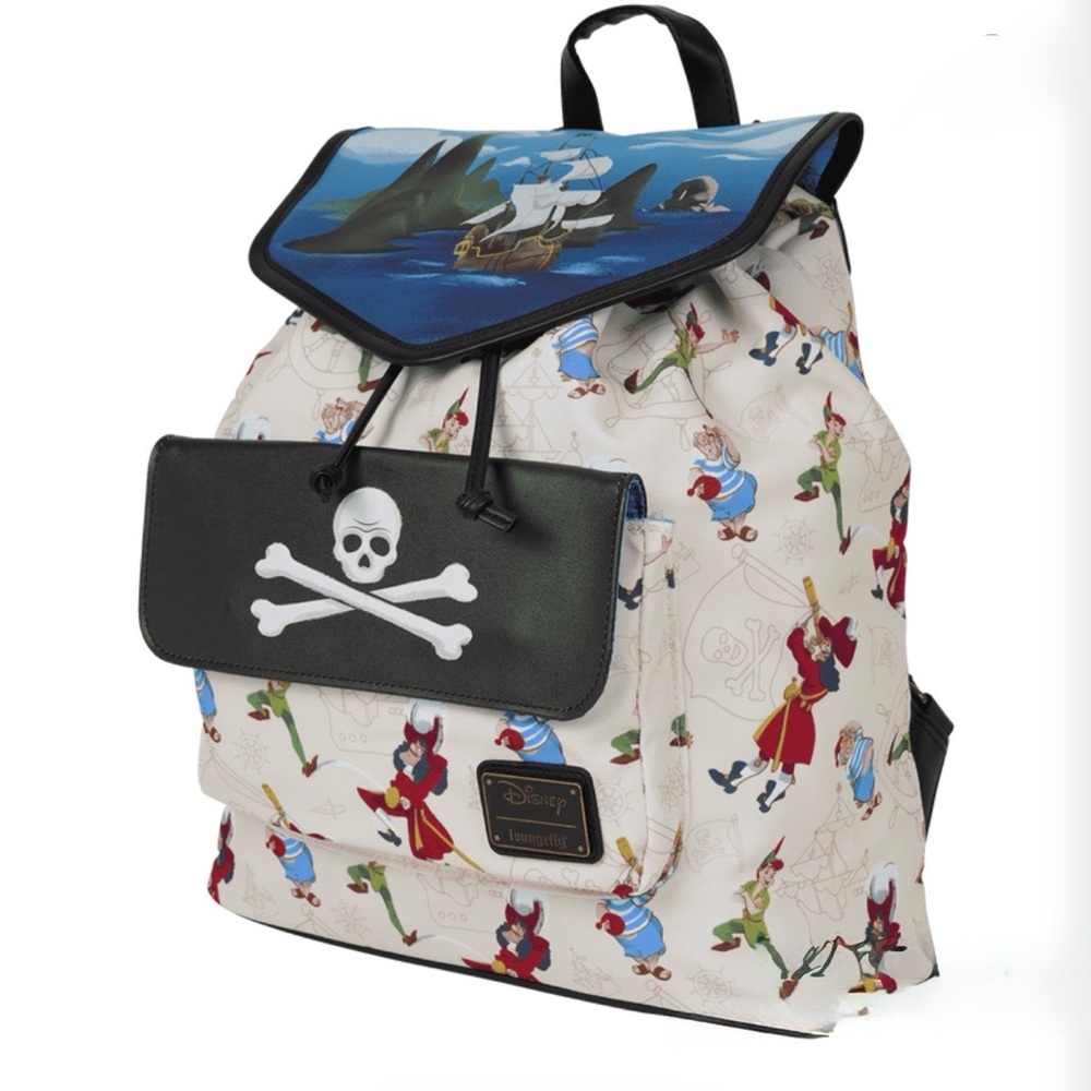 Loungefly Disney Peter Pan Exclusive Pirate Ship Drawstring Full-Size Backpack 🆕